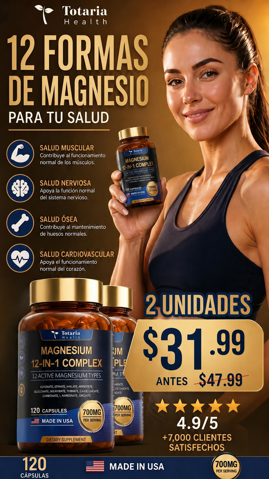 2X1 Magnesium Complex 12 beneficios en una sola fórmula