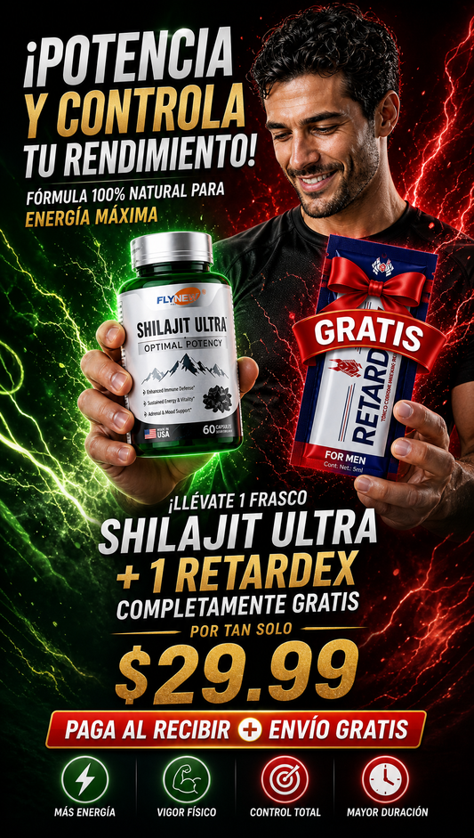Combo Energy Max | Bienestar Masculino Shilajit + Retardex GRATIS
