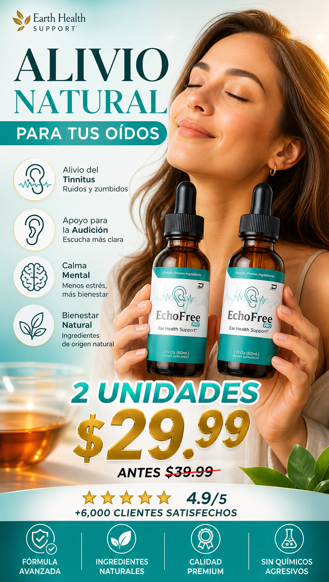 EchoFree Pro | Bienestar Auditivo Natural