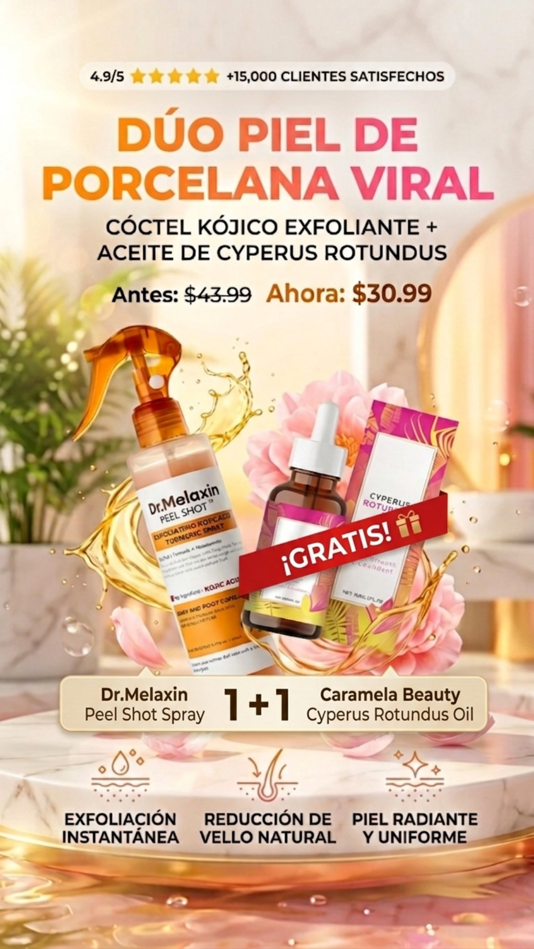 Dr. MELAXIN + CYPERUS GRATIS El Dúo Piel de Porcelana Viral