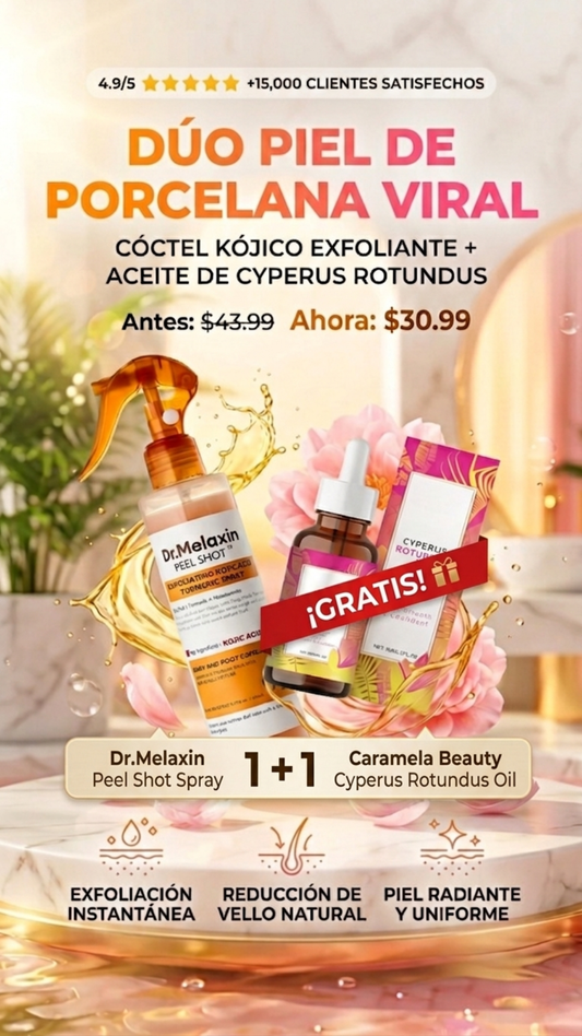 Dr. MELAXIN + CYPERUS GRATIS El Dúo Piel de Porcelana Viral